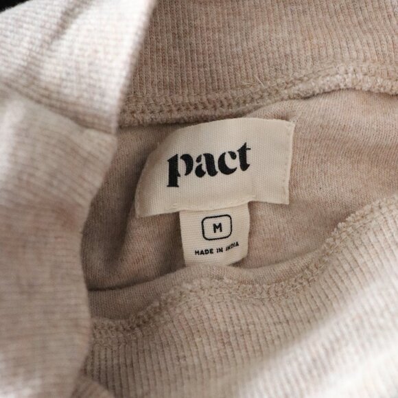 Pact Airplane Organic Cotton Medium Colorblock Mock Neck Pullover Sweater - Picture 10 of 12